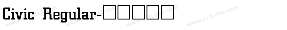 Civic Regular字体转换